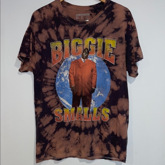 Biggie Small Tie-Dye Graphic Tee - Brown Sz Large - Picture 1 of 6